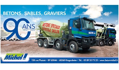 Beton Michel - Michel SAS - Wittelsheim - Centrale à béton et gravière, Magasin de Matériaux de Construction à Wittelsheim